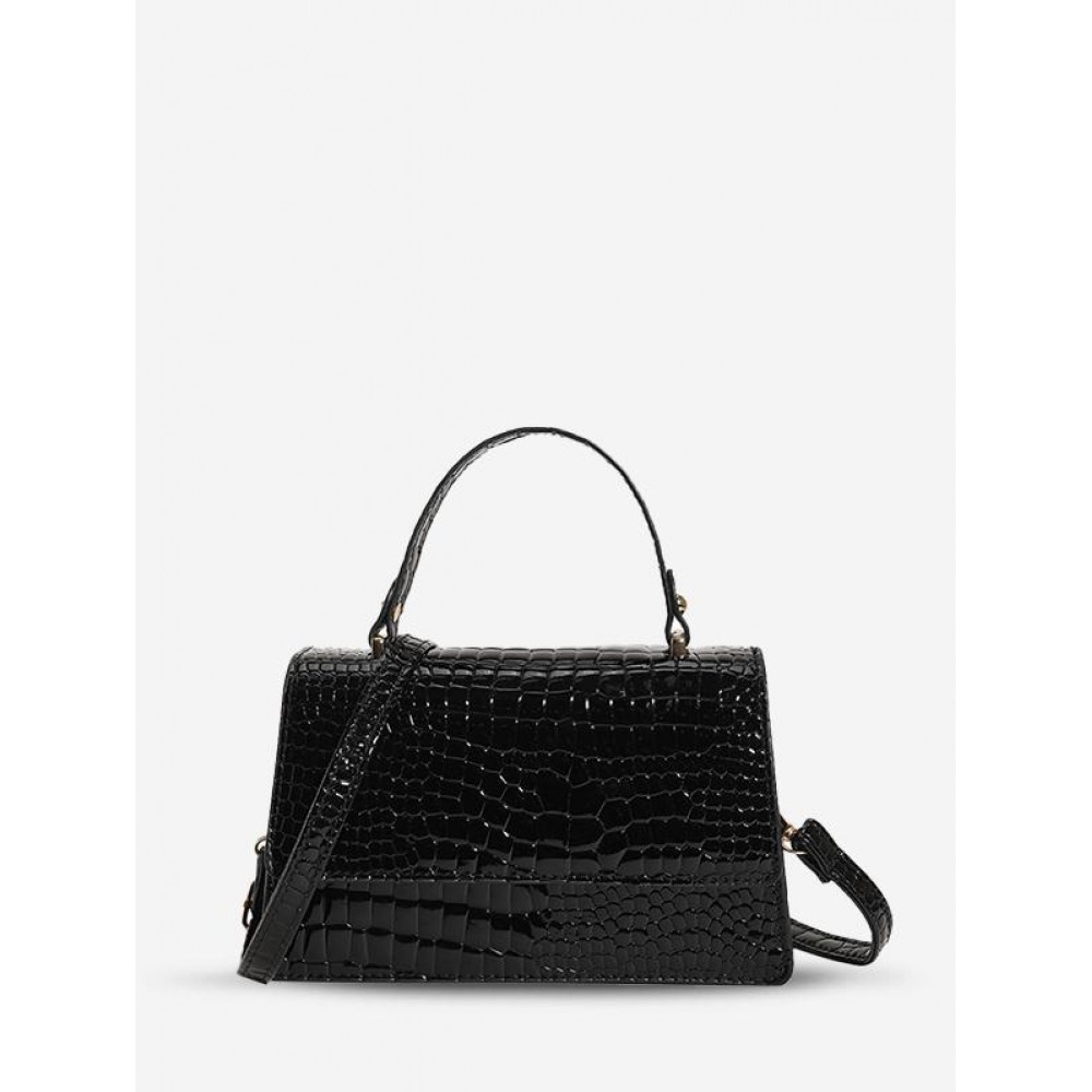 Women's Daily Embossed Textured Top Handle Crossbody Flap Bag Women's Daily Embossed Textured Top Handle Crossbody Flap Bag
