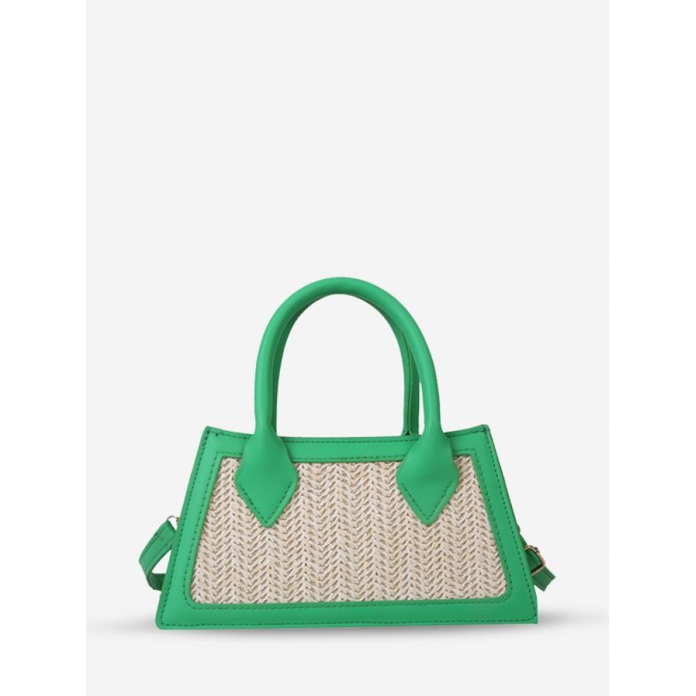 Beach Vacation Straw Panel Tote Crossbody Shoulder Bag Beach Vacation Straw Panel Tote Crossbody Shoulder Bag