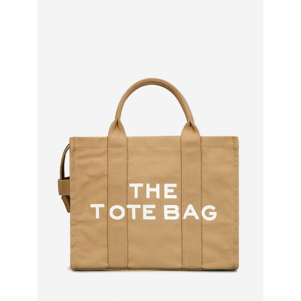 Women's Fashion Daily Letter Pattern Canvas Shoulder Shopper Tote Bag Women's Fashion Daily Letter Pattern Canvas Shoulder Shopper Tote Bag