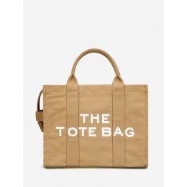 Women's Fashion Daily Letter Pattern Canvas Shoulder Shopper Tote Bag