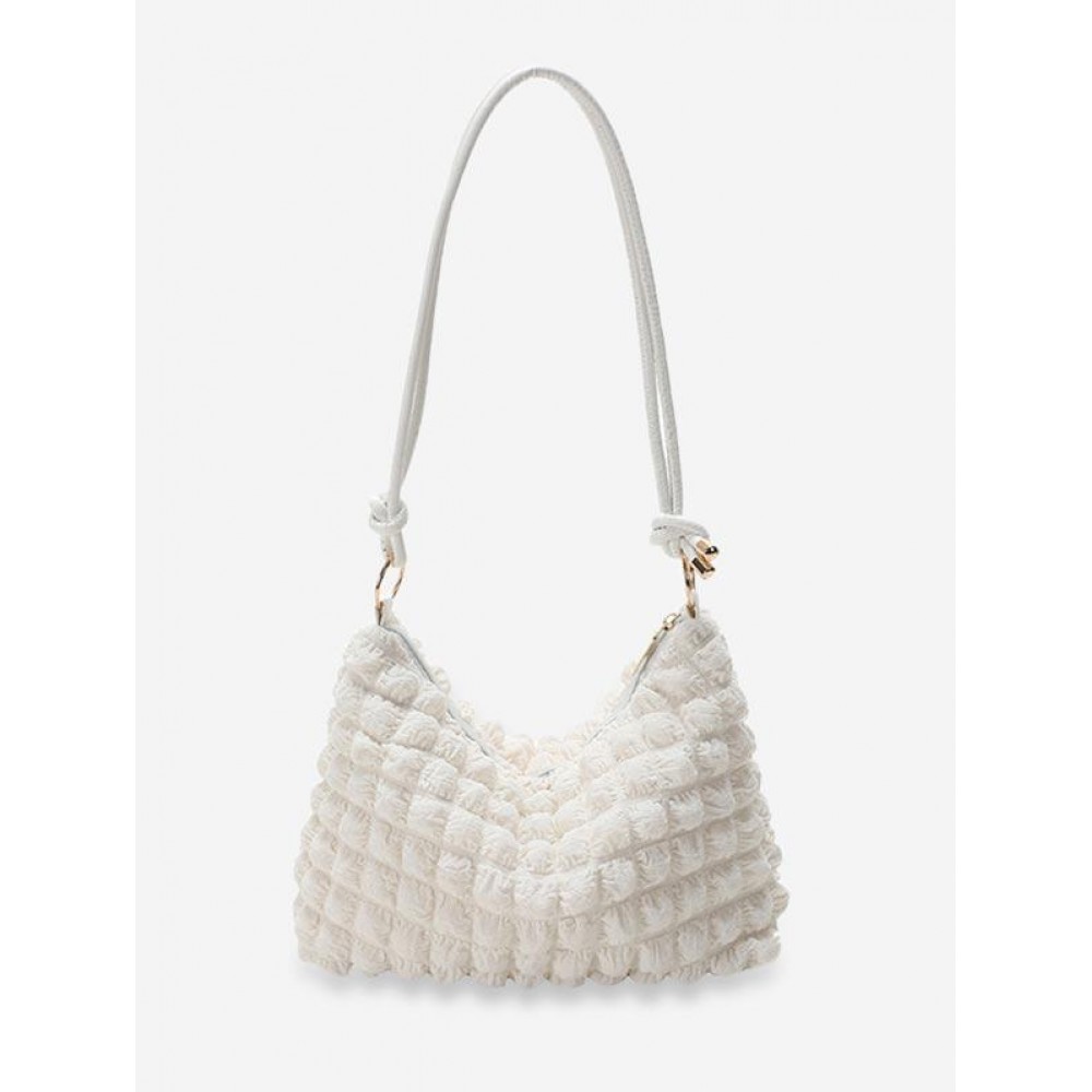 Women's Wrinkle Puffer Quilted Solid Color Shoulder Bag Women's Wrinkle Puffer Quilted Solid Color Shoulder Bag