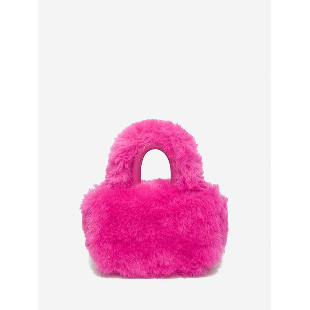 Women's Winter Fluffy Faux Fur Solid Color Date Night Crossbody Tote Bag Women's Winter Fluffy Faux Fur Solid Color Date Night Crossbody Tote Bag