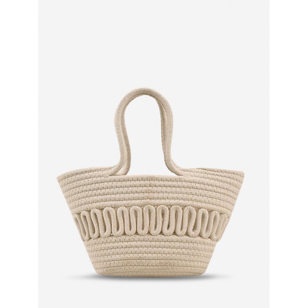 Vacation Beach Colorful Textured Woven Design Tote Bag Vacation Beach Colorful Textured Woven Design Tote Bag